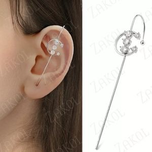 Faux Industrial Piercing with Crescent Moon!